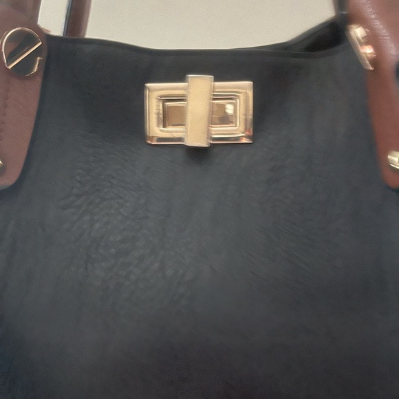 Kathy Ireland Black & Brown Faux Leather Handbag - Picture 7 of 16